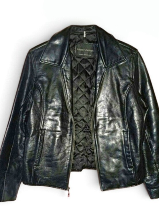 Moda Martani Jackets & Blazers - Moda Martani Lux Heavy Black Leather Motorcycle Style Jacket Unisex Large